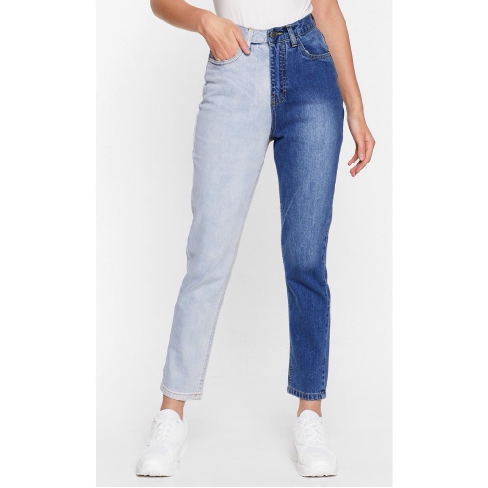 Two-Tone’s the Charm High-Waisted Mom Jeans